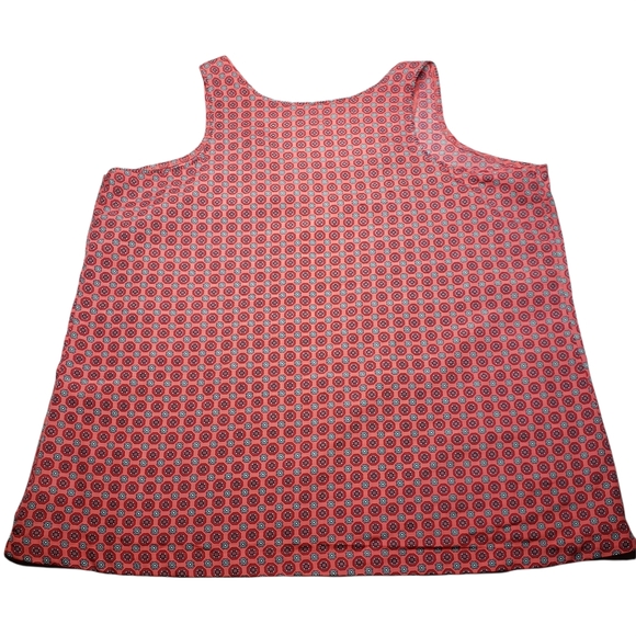 Old Navy Coral Red Geometric Print Rayon Tank Top Sleeveless Shirt XXL - Picture 4 of 6
